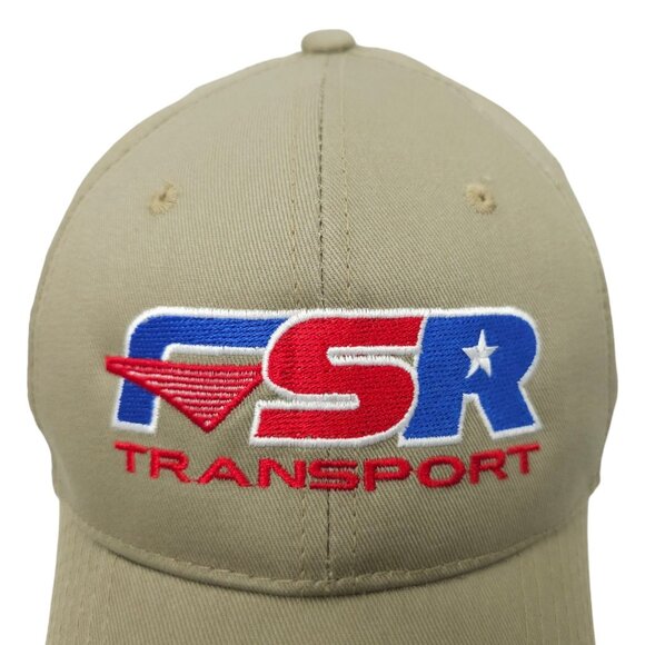 FSR Transport Beige Khaki Adjustable Strapback Cap Trucker Baseball Hat Cotton - Picture 7 of 13